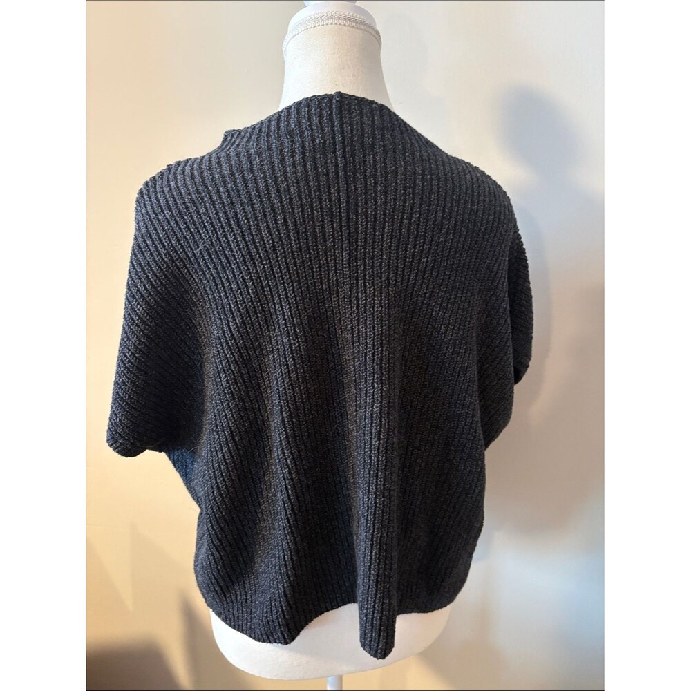 Free People Beach Charcoal Knit 100% Cotton Freya Sleeveless Sweater Top. Sz XL - Picture 4 of 9